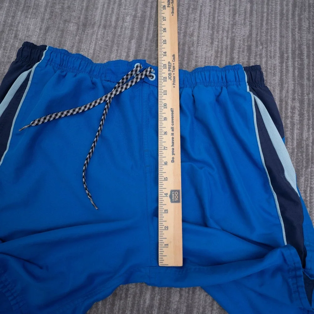 Nike Mens Blue Navy Colorblock Board Shorts Swim Trunks XL Mesh Lining Pocket